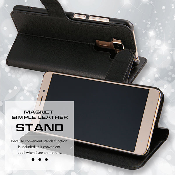 手帳型ケース シンプル マグネット
