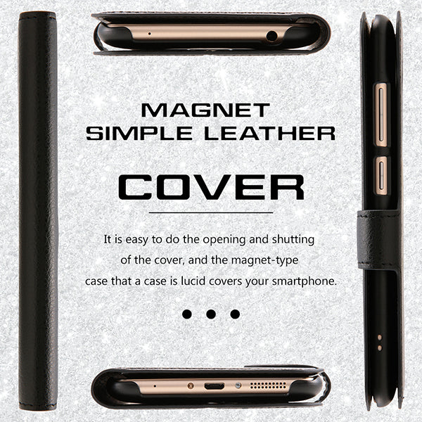 手帳型ケース シンプル マグネット