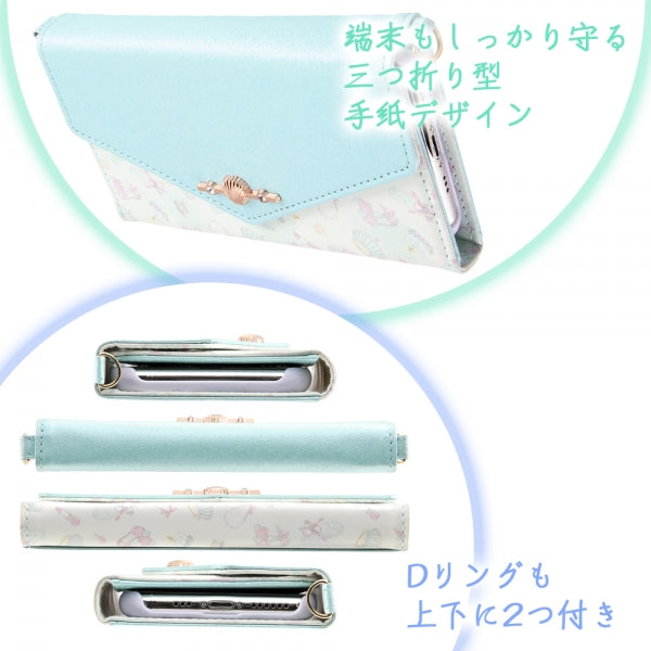 『ディズニーキャラクタープリンセス』/手帳型レザーケース Collet チャーム+ストラップ付き