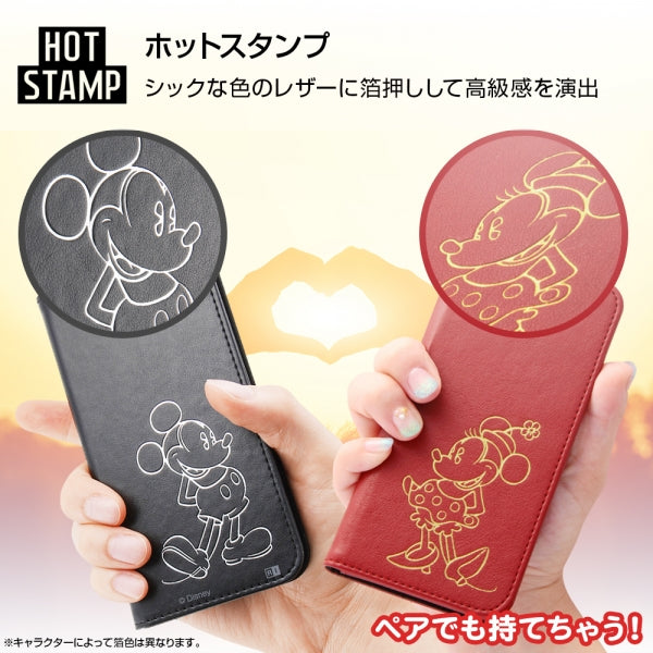 『ディズニーキャラクター』/手帳型ケース ホットスタンプ ワンポイント