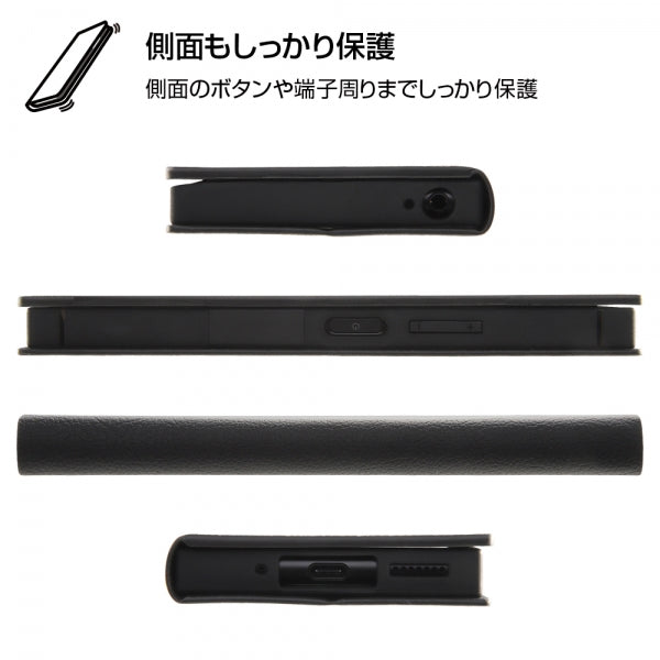 『ディズニーキャラクター』/耐衝撃 手帳型レザーケース サイドマグネット