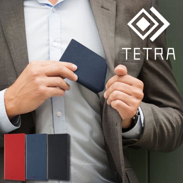耐衝撃 手帳型レザーケース TETRA サイドマグネット