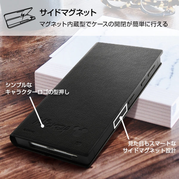 『ディズニーキャラクター』/耐衝撃 手帳型レザーケース サイドマグネット
