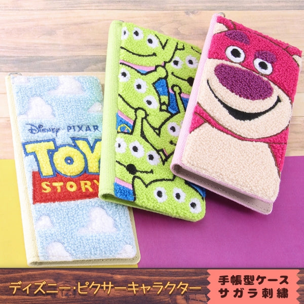 汎用手帳型ケース FLEX Mサイズ サガラ刺繍 ディズニーピクサー