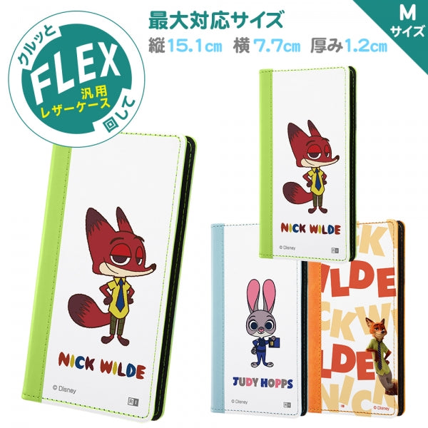 手帳型ケース FLEX バイカラー01 M ディズニー