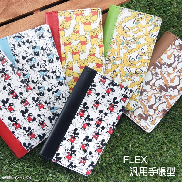 手帳型ケース FLEX バイカラー01 ワイドディスプレイM ディズニー