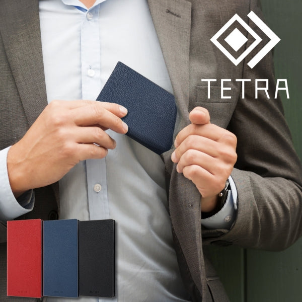 耐衝撃 手帳型レザーケース TETRA サイドマグネット