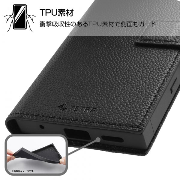 耐衝撃 手帳型レザーケース TETRA
