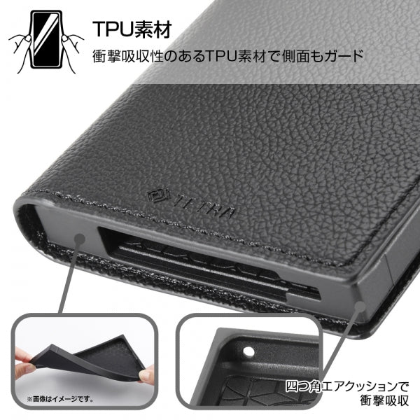 耐衝撃 手帳型レザーケース TETRA
