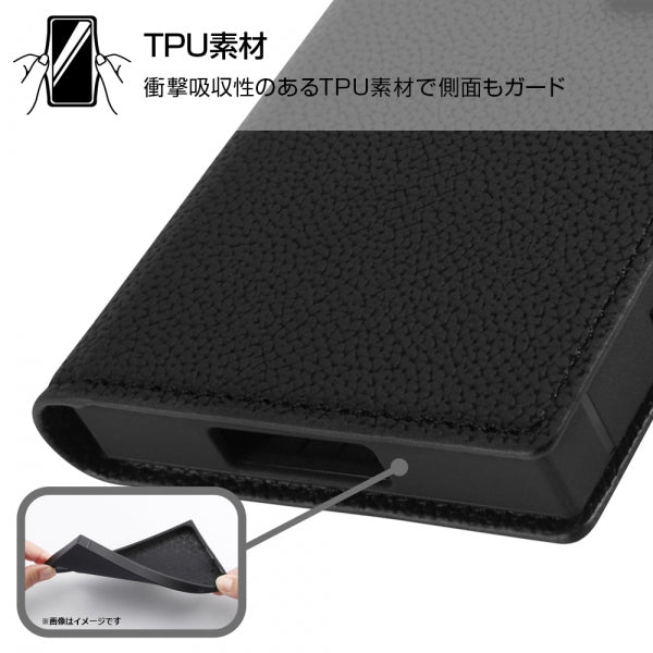 耐衝撃 手帳型レザーケース スクエア