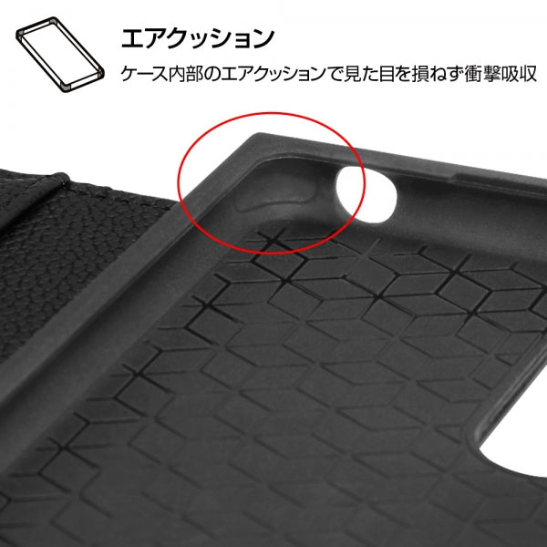 耐衝撃 手帳型レザーケース スクエア