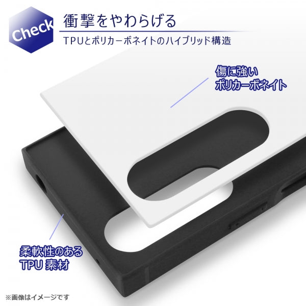 耐衝撃ハイブリッドケース KAKU/ストライプ/ブラック