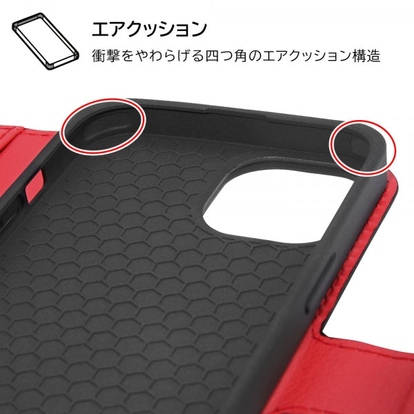 耐衝撃 手帳型レザーケース シンプル マグネット