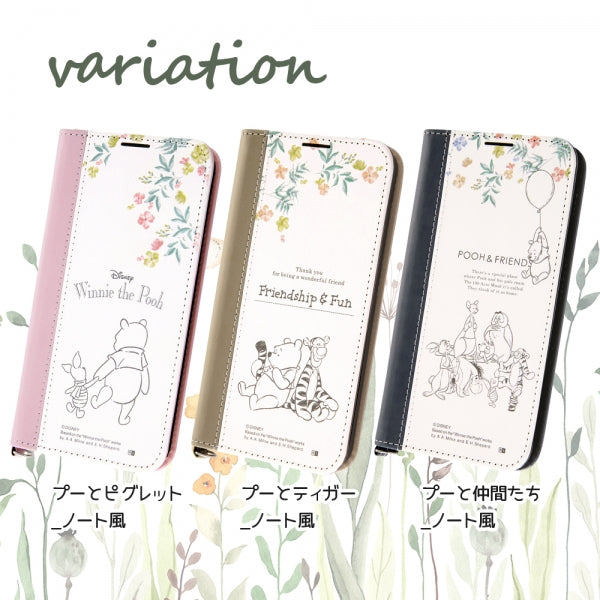 『ディズニーキャラクター』/耐衝撃 手帳型レザーケース Noble