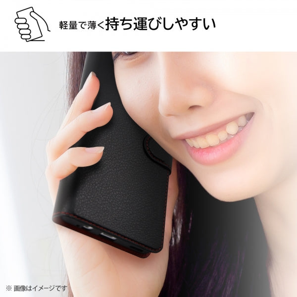 耐衝撃 手帳型レザーケース シンプル マグネット