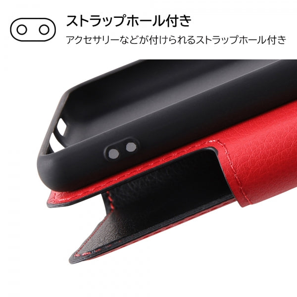 耐衝撃 手帳型レザーケース シンプル マグネット