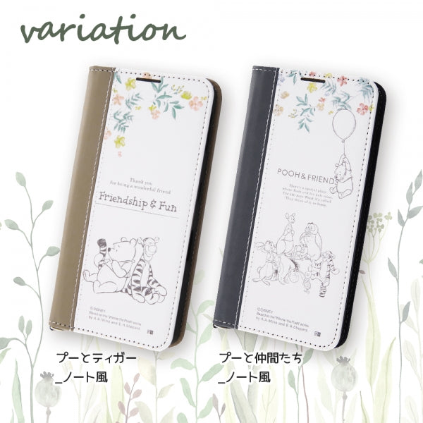 『ディズニーキャラクター』/耐衝撃 手帳型レザーケース Noble