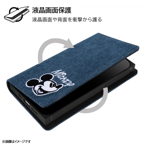 『ディズニーキャラクター』/耐衝撃 徹底保護 手帳型デニムケース Squl