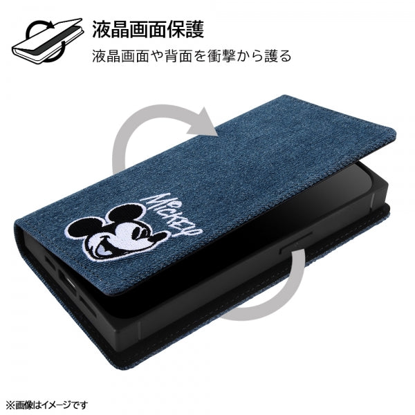 『ディズニーキャラクター』/耐衝撃 徹底保護 手帳型デニムケース Squl