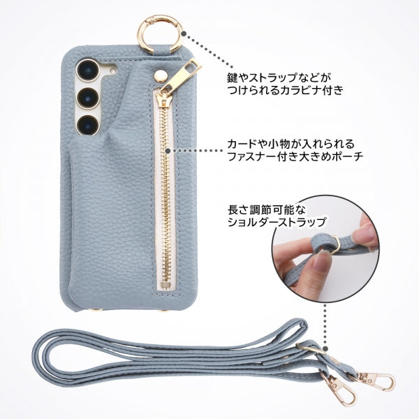 オープンレザーケース ショルダーストラップ ポーチ付 m1n1