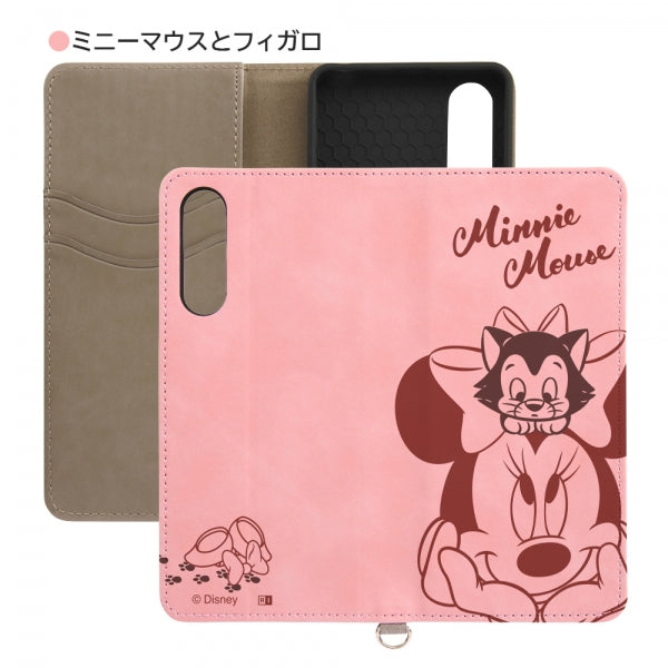 『ディズニーキャラクター』/耐衝撃 手帳型レザーケース Raffine