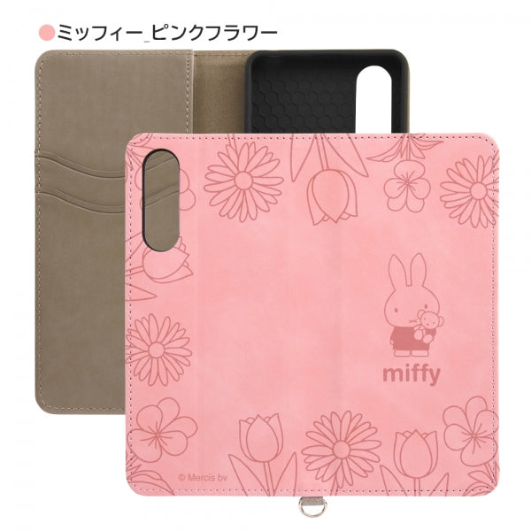 『ミッフィー』/耐衝撃 手帳型レザーケース Raffine