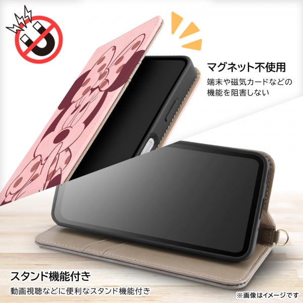 『ディズニーキャラクター』/耐衝撃 手帳型レザーケース Raffine