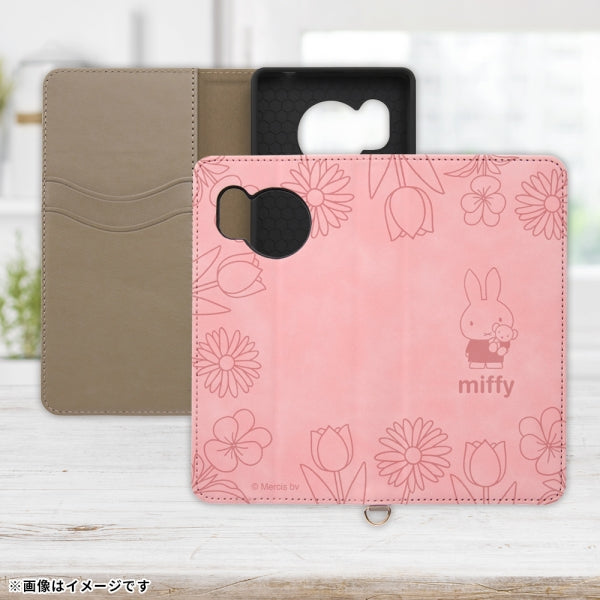 『ミッフィー』/耐衝撃 手帳型レザーケース Raffine