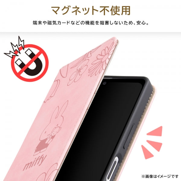 『ミッフィー』/耐衝撃 手帳型レザーケース Raffine