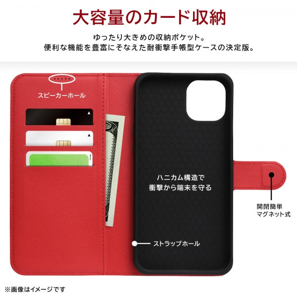 Like standard 耐衝撃 手帳型レザーケース シンプル マグネット