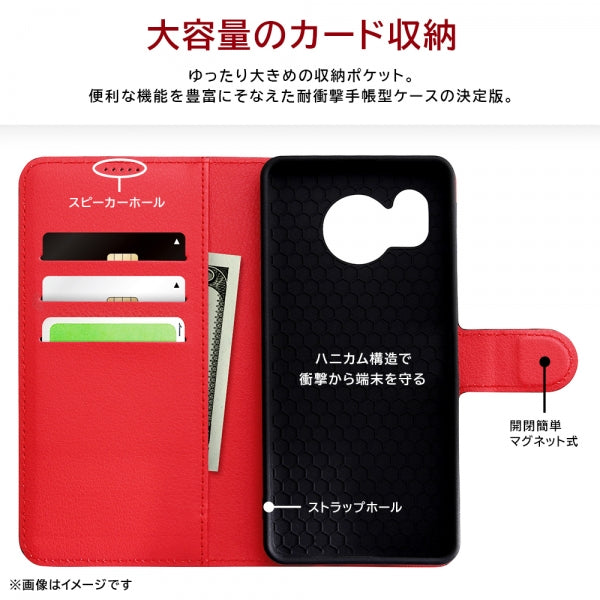 Like standard 耐衝撃 手帳型レザーケース シンプル マグネット