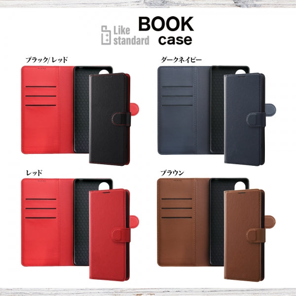 Like standard 耐衝撃 手帳型レザーケース シンプル マグネット