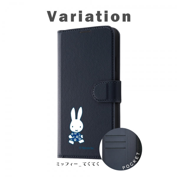 ミッフィー手帳型レザーケース シンプル マグネット