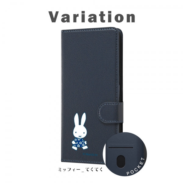 ミッフィー手帳型レザーケース シンプル マグネット オートスリープ機能対応