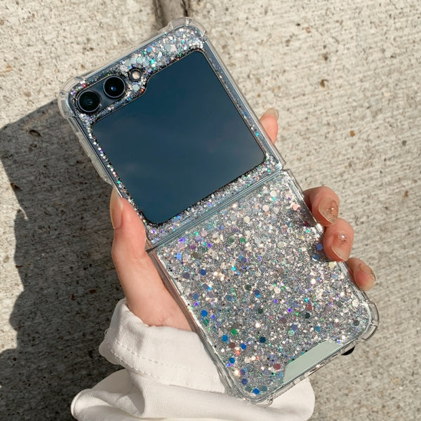 キラキラ ラメ 折りたたみ型 セパレート ハイブリッドケース