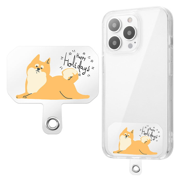 #カラー_柴犬_Happy Holidays