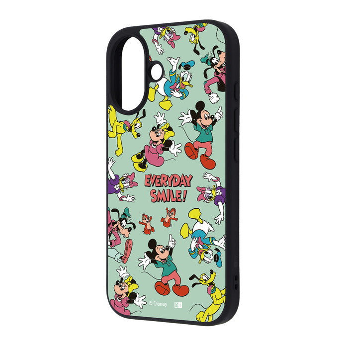 ディズニー / maru 衝撃吸収 バンパー ハイブリッドケース / ミッキー&フレンズ_総柄
