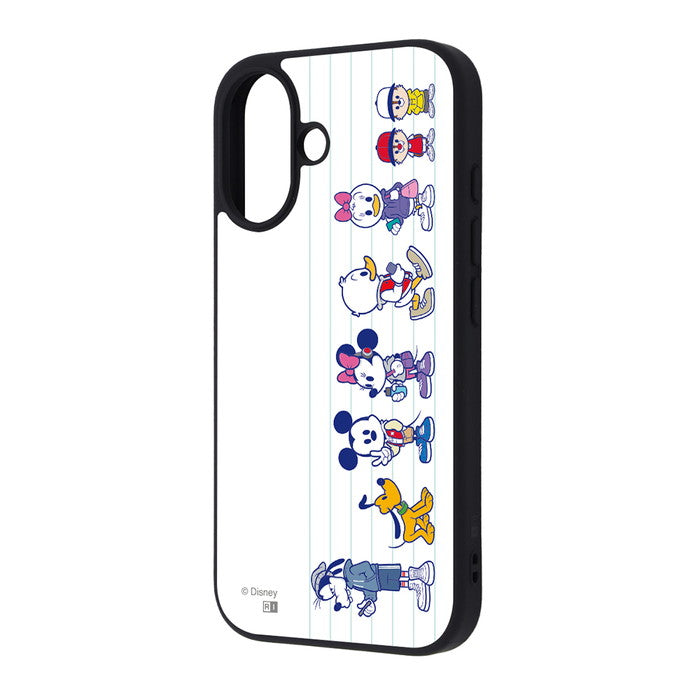 限定100個【吉田さんちのファミリー日記監修】ディズニー / maru 衝撃吸収 バンパー ハイブリッドケース / ミッキー&フレンズ_背比べ