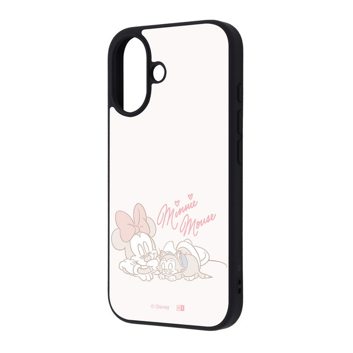 限定100個【吉田さんちのファミリー日記監修】ディズニー / maru 衝撃吸収 バンパー ハイブリッドケース / ミニーマウス_フィガロとお昼寝