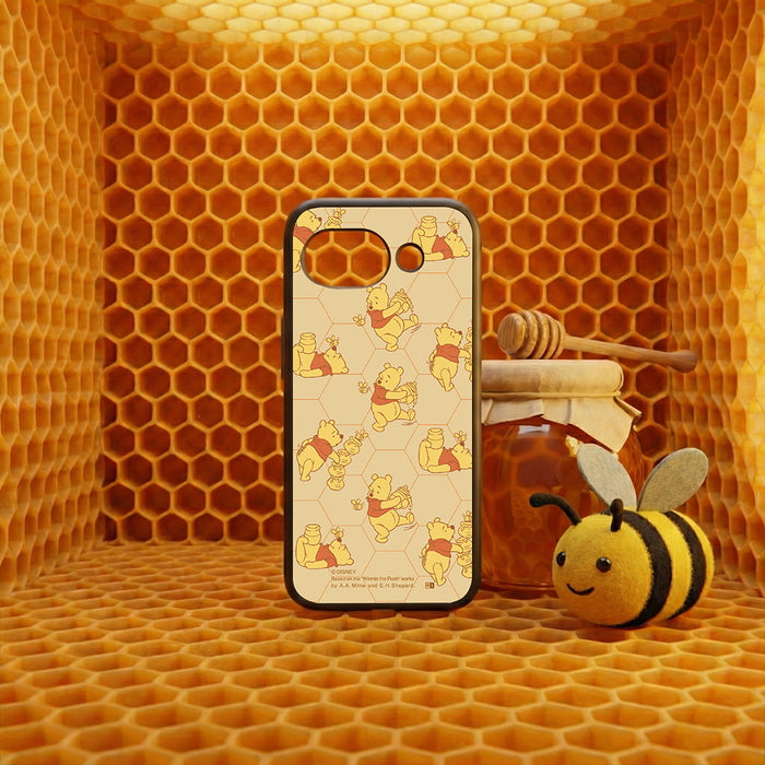 #カラー_プーさんとはちみつ_総柄