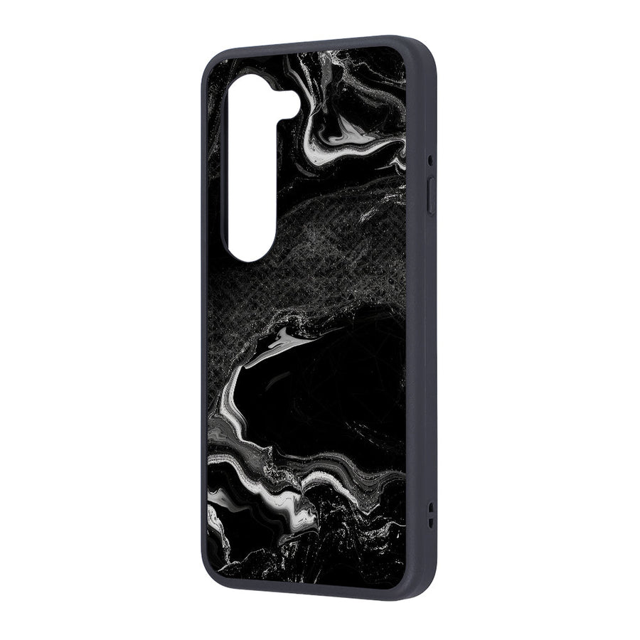 maru 衝撃吸収 バンパー ハイブリッドケース / Marble stone ブラック