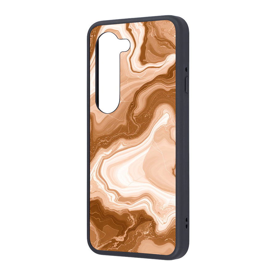 maru 衝撃吸収 バンパー ハイブリッドケース / Marble stone モカムース