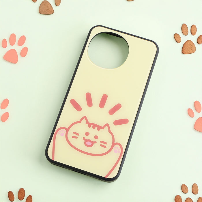 #カラー_ネコ_ハンズアップ