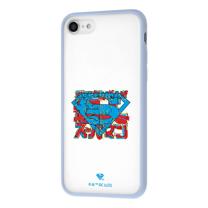 ingrem 【iPhone SE（第3世代）/ iPhone SE（第2世代）/ 7】『スーパーマン』/マットハイブリッドケース  SHEER スーパーマン_青赤ロゴ